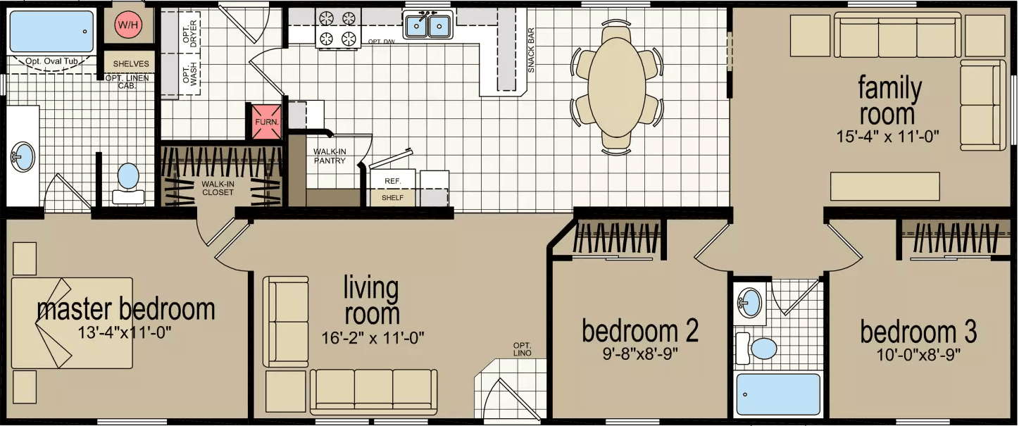 Cm-3563f floor plan home features